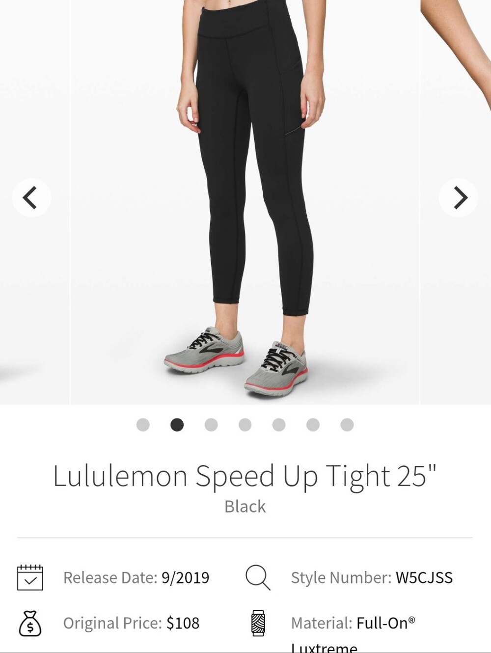 lululemon athletica Black Speed Up Tights